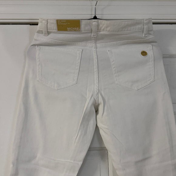 Michael Kors Women's Straight Leg White Jeans - Picture 7 of 7